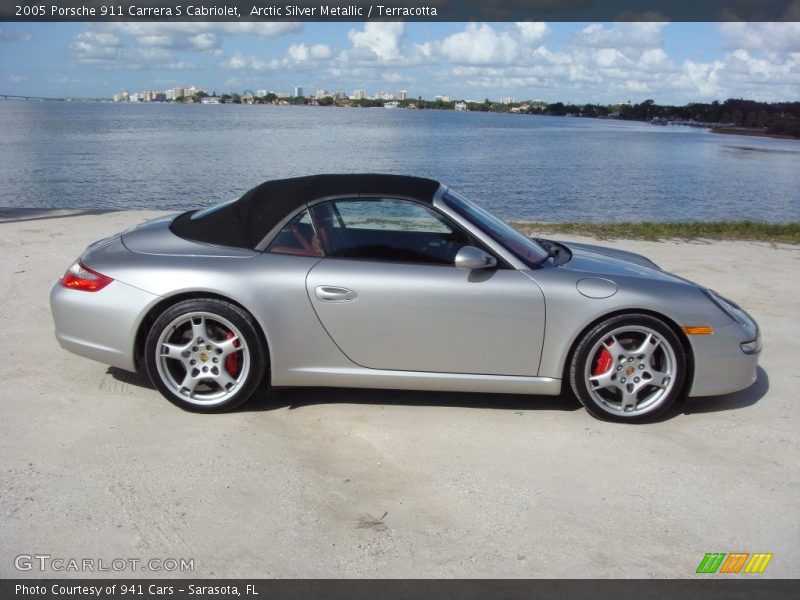 Arctic Silver Metallic / Terracotta 2005 Porsche 911 Carrera S Cabriolet
