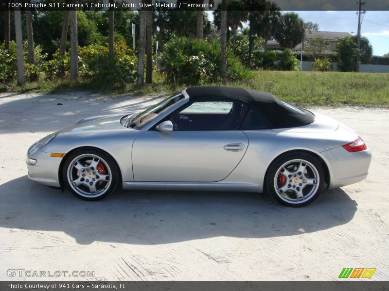 Arctic Silver Metallic / Terracotta 2005 Porsche 911 Carrera S Cabriolet
