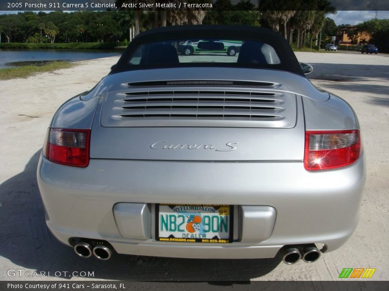Arctic Silver Metallic / Terracotta 2005 Porsche 911 Carrera S Cabriolet
