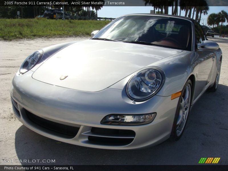 Arctic Silver Metallic / Terracotta 2005 Porsche 911 Carrera S Cabriolet