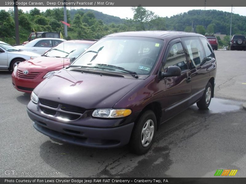 Deep Cranberry Pearlcoat / Mist Gray 1999 Dodge Caravan