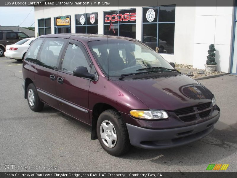 Deep Cranberry Pearlcoat / Mist Gray 1999 Dodge Caravan