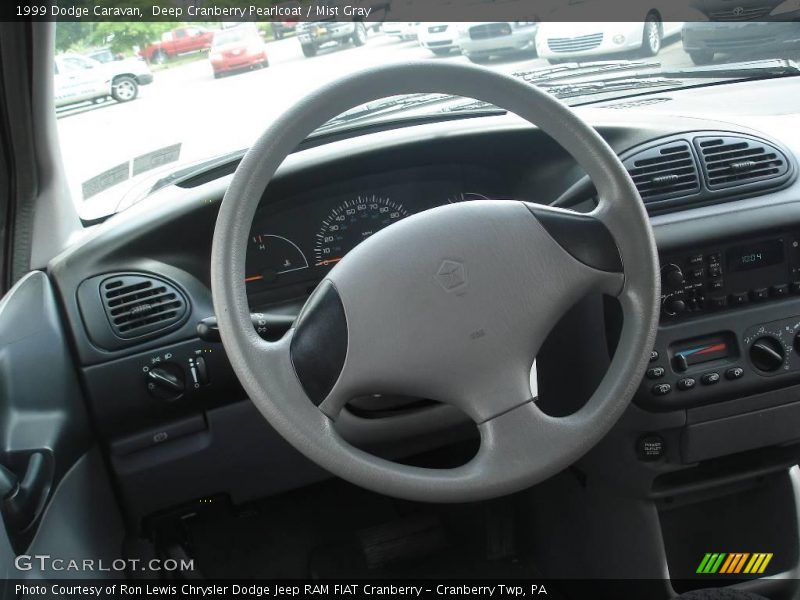 Deep Cranberry Pearlcoat / Mist Gray 1999 Dodge Caravan
