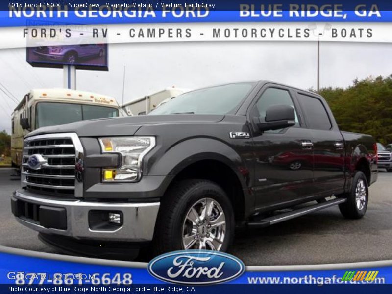 Magnetic Metallic / Medium Earth Gray 2015 Ford F150 XLT SuperCrew