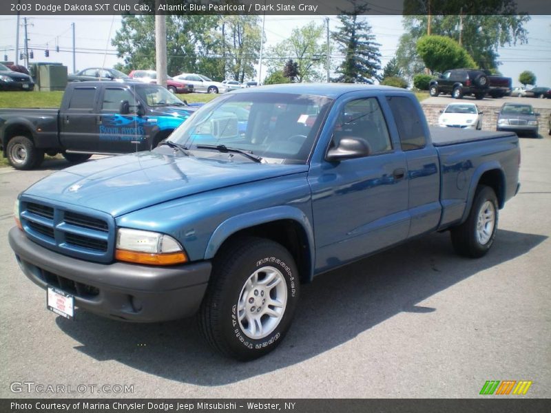 Atlantic Blue Pearlcoat / Dark Slate Gray 2003 Dodge Dakota SXT Club Cab