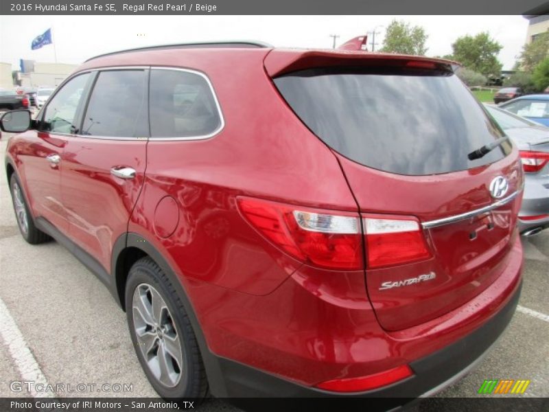 Regal Red Pearl / Beige 2016 Hyundai Santa Fe SE