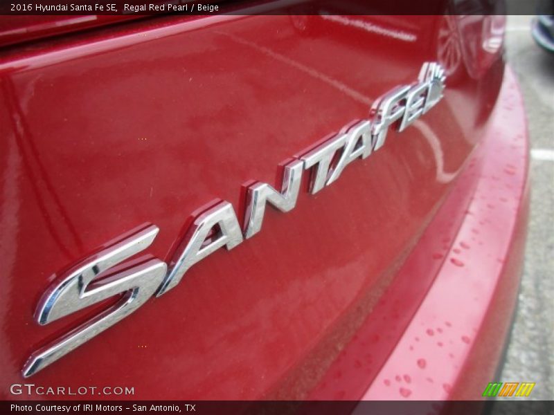 Regal Red Pearl / Beige 2016 Hyundai Santa Fe SE