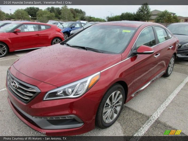 Venetian Red / Gray 2016 Hyundai Sonata Sport