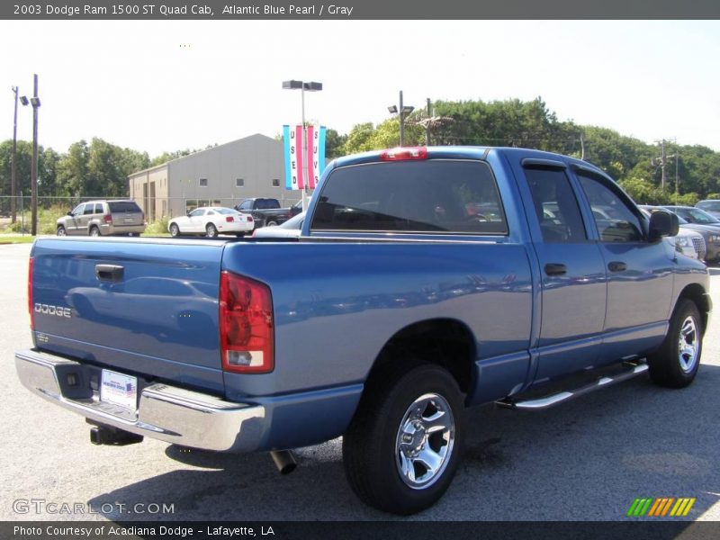 Atlantic Blue Pearl / Gray 2003 Dodge Ram 1500 ST Quad Cab