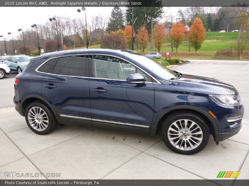 Midnight Sapphire Metallic / Espresso/White Sands 2015 Lincoln MKC AWD