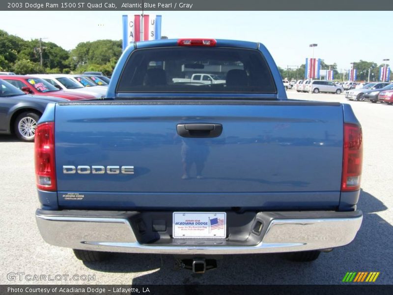Atlantic Blue Pearl / Gray 2003 Dodge Ram 1500 ST Quad Cab