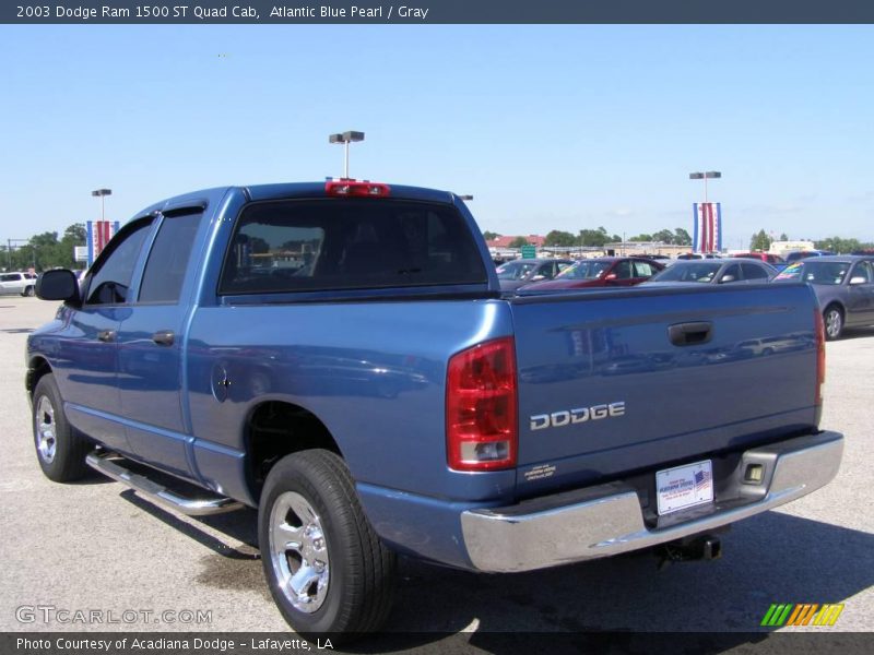 Atlantic Blue Pearl / Gray 2003 Dodge Ram 1500 ST Quad Cab