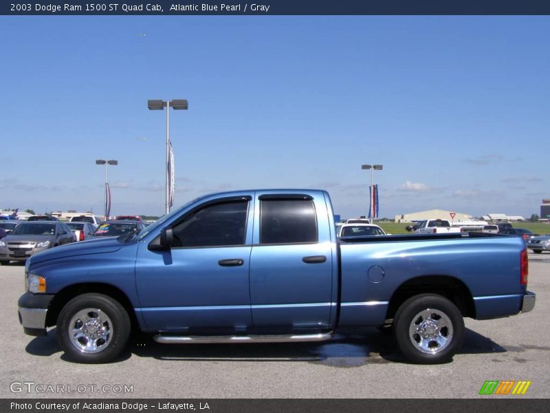 Atlantic Blue Pearl / Gray 2003 Dodge Ram 1500 ST Quad Cab