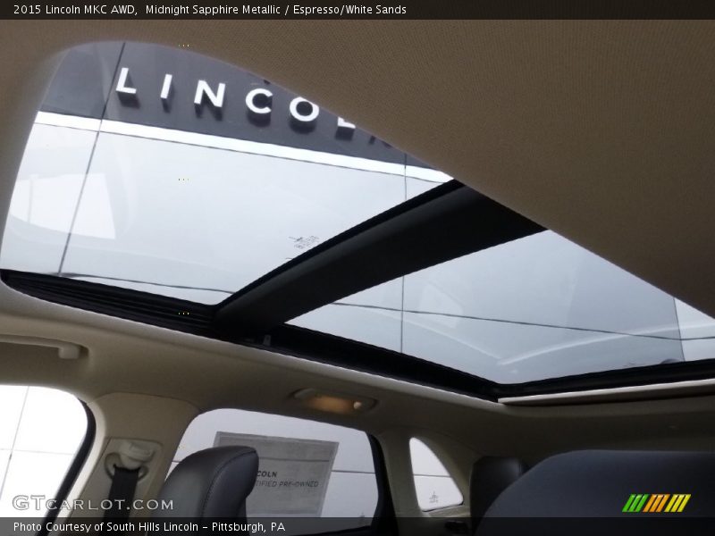 Midnight Sapphire Metallic / Espresso/White Sands 2015 Lincoln MKC AWD