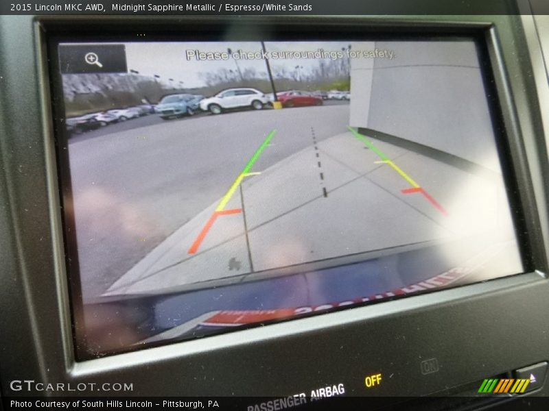 Midnight Sapphire Metallic / Espresso/White Sands 2015 Lincoln MKC AWD