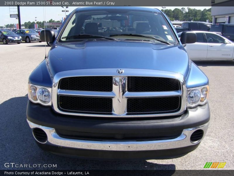 Atlantic Blue Pearl / Gray 2003 Dodge Ram 1500 ST Quad Cab