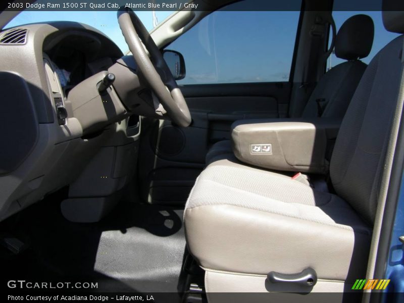 Atlantic Blue Pearl / Gray 2003 Dodge Ram 1500 ST Quad Cab