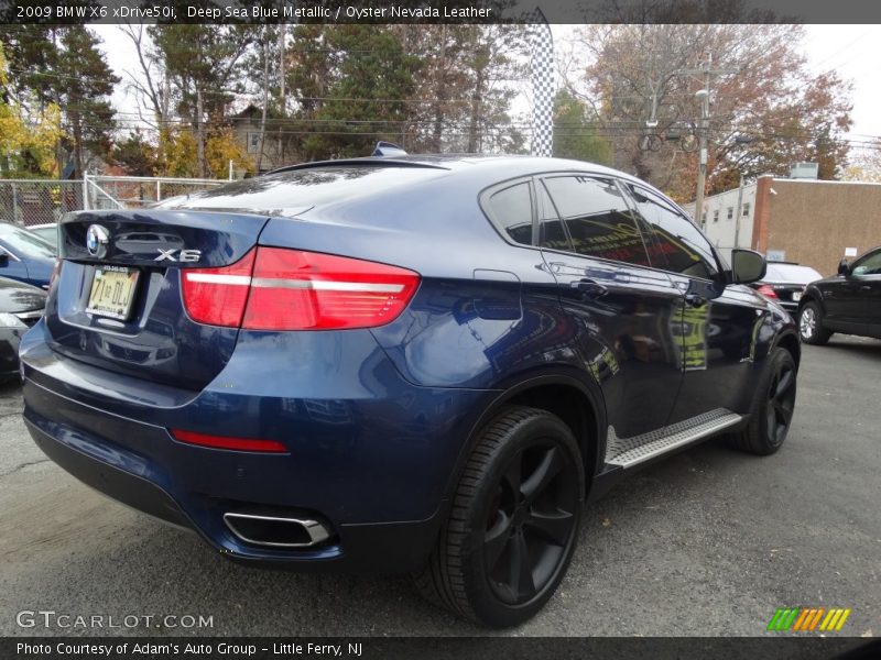 Deep Sea Blue Metallic / Oyster Nevada Leather 2009 BMW X6 xDrive50i