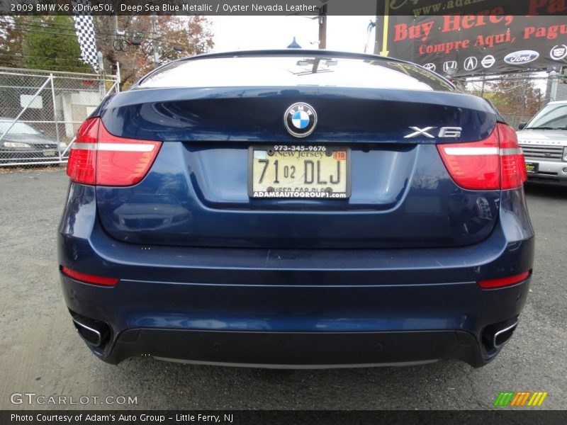 Deep Sea Blue Metallic / Oyster Nevada Leather 2009 BMW X6 xDrive50i
