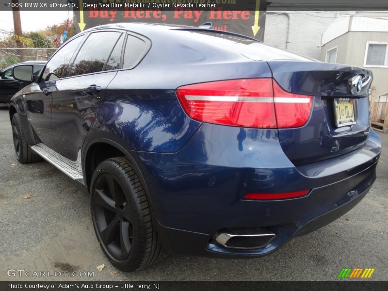 Deep Sea Blue Metallic / Oyster Nevada Leather 2009 BMW X6 xDrive50i