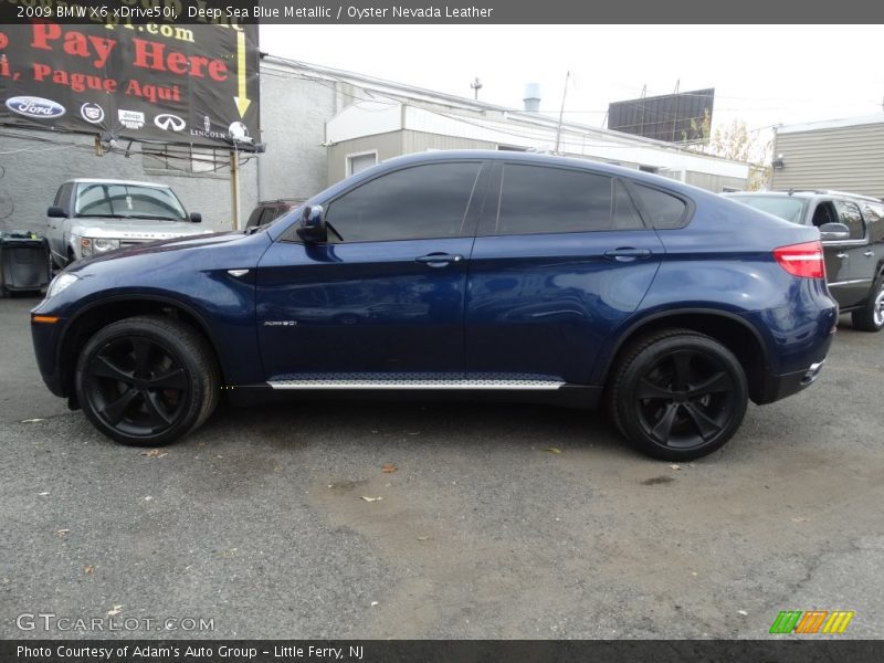 Deep Sea Blue Metallic / Oyster Nevada Leather 2009 BMW X6 xDrive50i