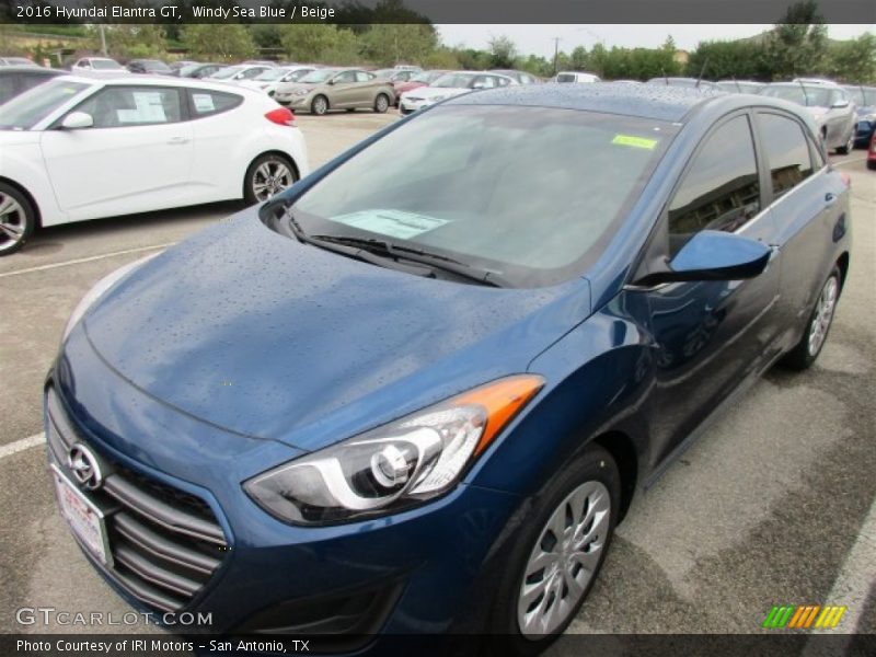 Windy Sea Blue / Beige 2016 Hyundai Elantra GT