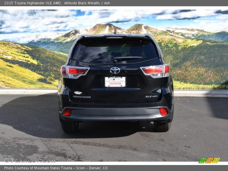 Attitude Black Metallic / Ash 2015 Toyota Highlander XLE AWD