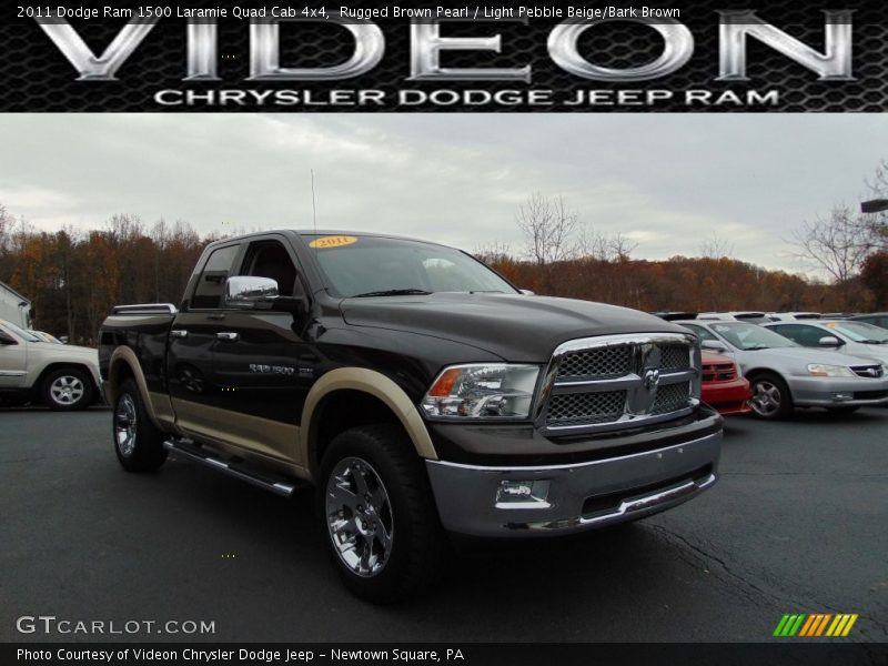Rugged Brown Pearl / Light Pebble Beige/Bark Brown 2011 Dodge Ram 1500 Laramie Quad Cab 4x4