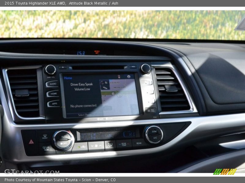 Attitude Black Metallic / Ash 2015 Toyota Highlander XLE AWD