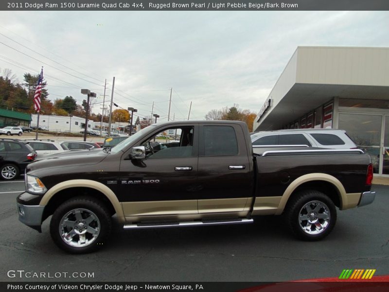 Rugged Brown Pearl / Light Pebble Beige/Bark Brown 2011 Dodge Ram 1500 Laramie Quad Cab 4x4