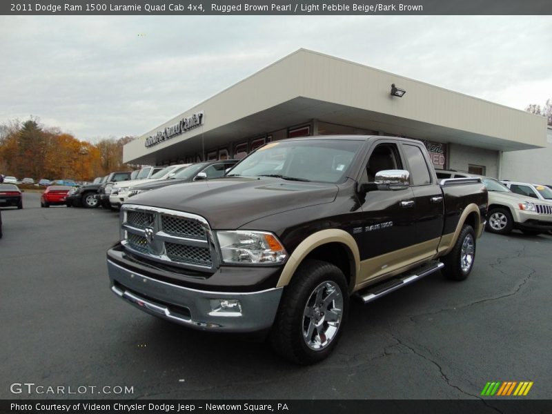 Rugged Brown Pearl / Light Pebble Beige/Bark Brown 2011 Dodge Ram 1500 Laramie Quad Cab 4x4