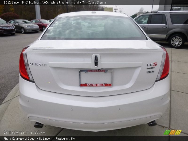 White Platinum Metallic Tri-Coat / Sienna 2012 Lincoln MKS EcoBoost AWD