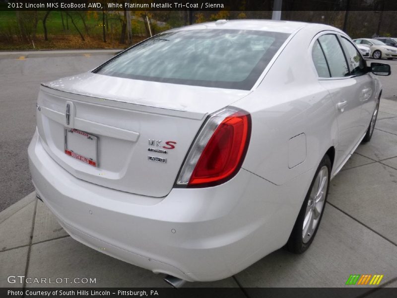 White Platinum Metallic Tri-Coat / Sienna 2012 Lincoln MKS EcoBoost AWD