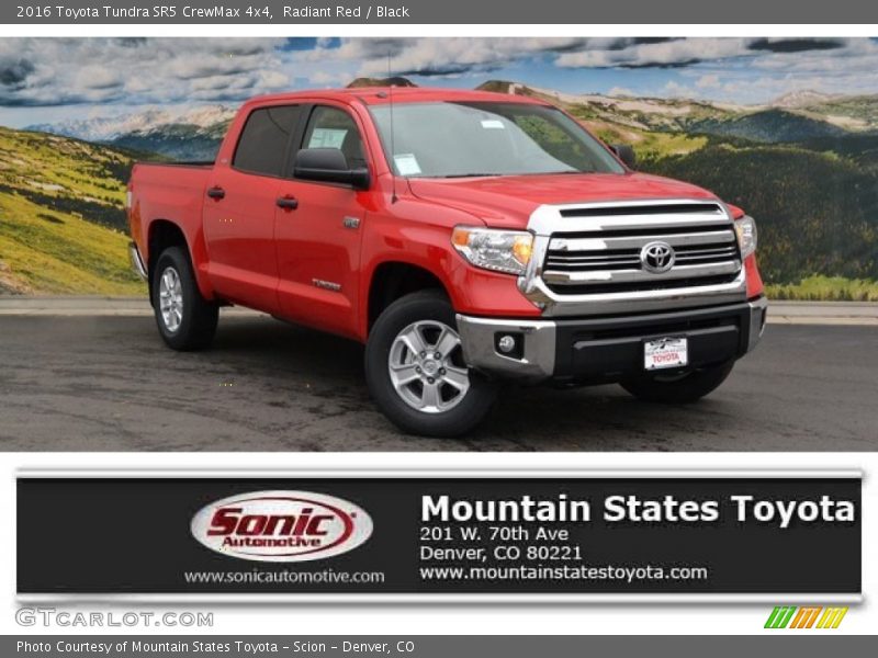 Radiant Red / Black 2016 Toyota Tundra SR5 CrewMax 4x4