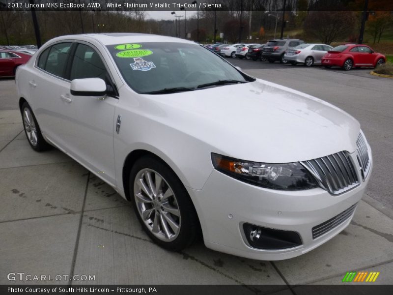 White Platinum Metallic Tri-Coat / Sienna 2012 Lincoln MKS EcoBoost AWD