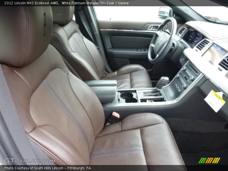 White Platinum Metallic Tri-Coat / Sienna 2012 Lincoln MKS EcoBoost AWD