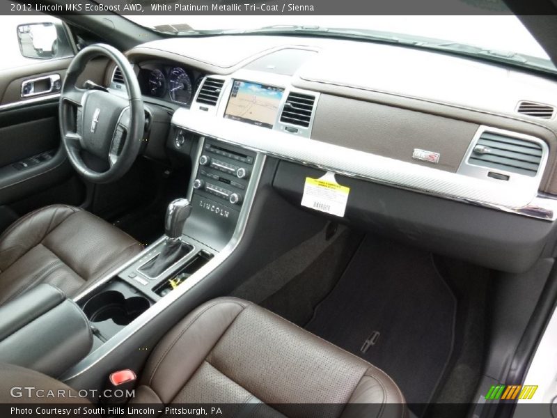 White Platinum Metallic Tri-Coat / Sienna 2012 Lincoln MKS EcoBoost AWD