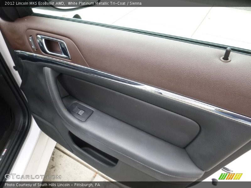 White Platinum Metallic Tri-Coat / Sienna 2012 Lincoln MKS EcoBoost AWD
