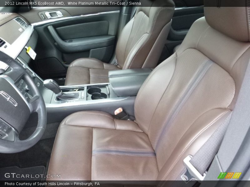 White Platinum Metallic Tri-Coat / Sienna 2012 Lincoln MKS EcoBoost AWD