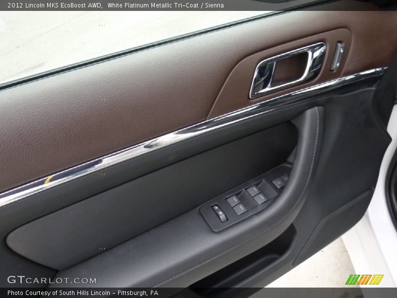 White Platinum Metallic Tri-Coat / Sienna 2012 Lincoln MKS EcoBoost AWD