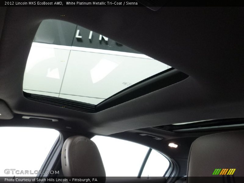 White Platinum Metallic Tri-Coat / Sienna 2012 Lincoln MKS EcoBoost AWD
