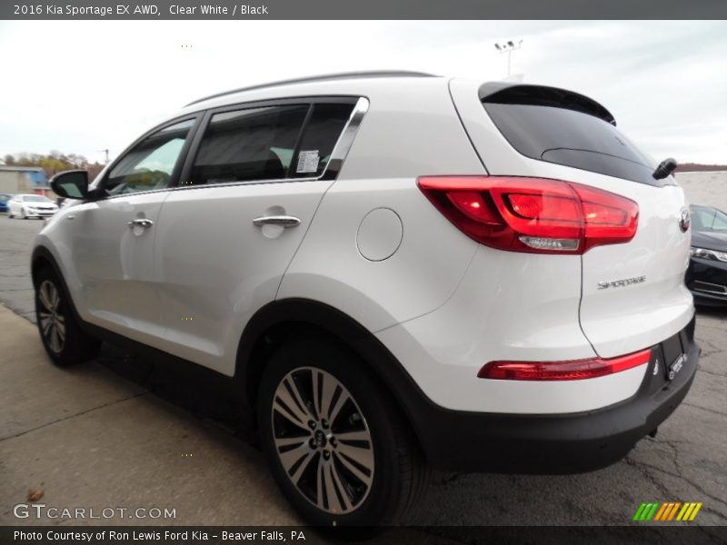 Clear White / Black 2016 Kia Sportage EX AWD