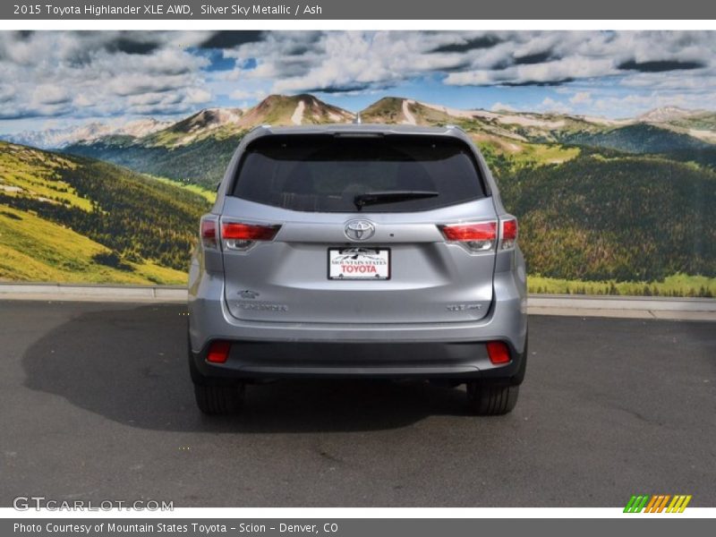 Silver Sky Metallic / Ash 2015 Toyota Highlander XLE AWD