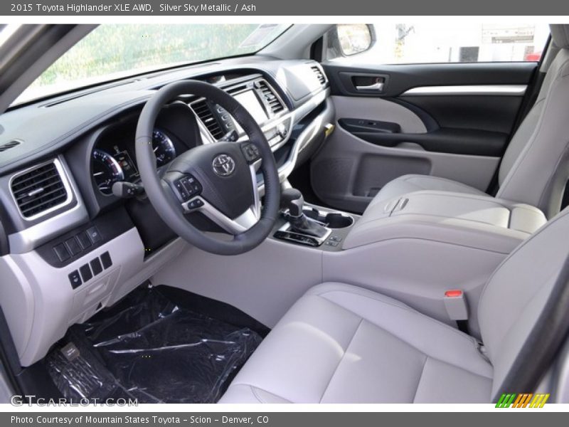 Silver Sky Metallic / Ash 2015 Toyota Highlander XLE AWD