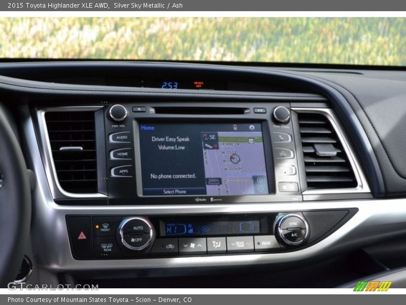 Silver Sky Metallic / Ash 2015 Toyota Highlander XLE AWD
