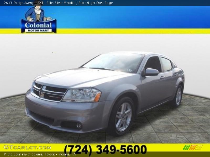 Billet Silver Metallic / Black/Light Frost Beige 2013 Dodge Avenger SXT