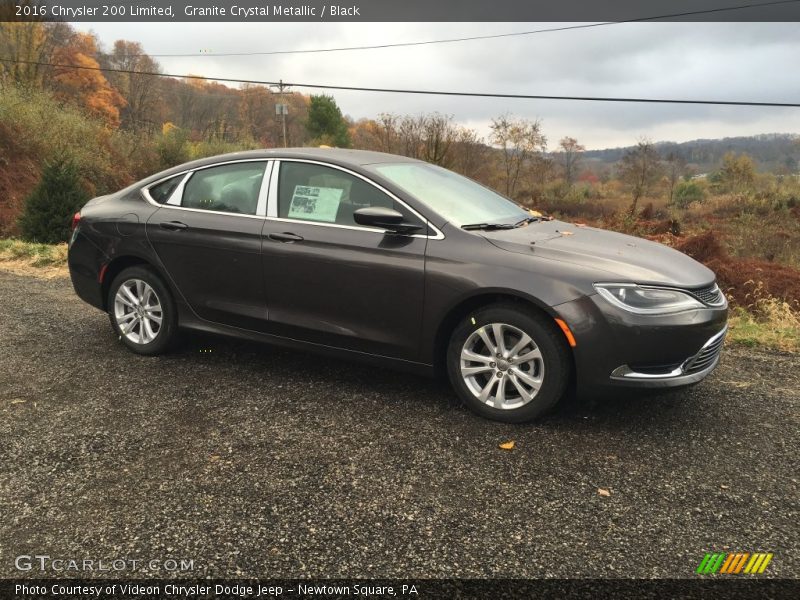 Granite Crystal Metallic / Black 2016 Chrysler 200 Limited