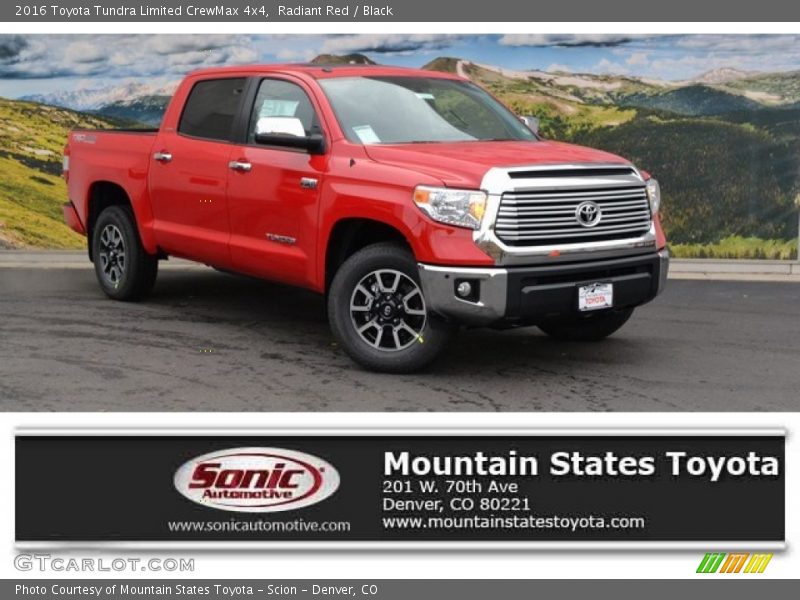 Radiant Red / Black 2016 Toyota Tundra Limited CrewMax 4x4