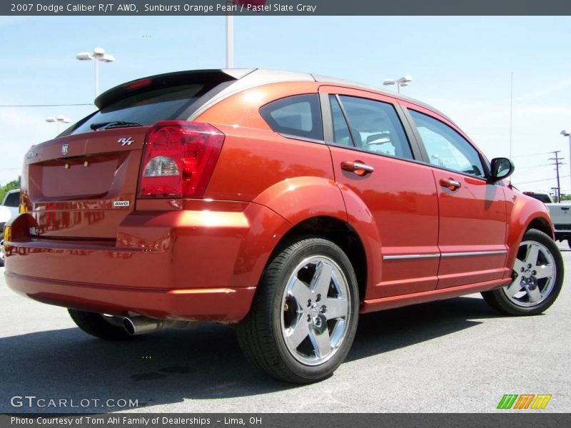 Sunburst Orange Pearl / Pastel Slate Gray 2007 Dodge Caliber R/T AWD