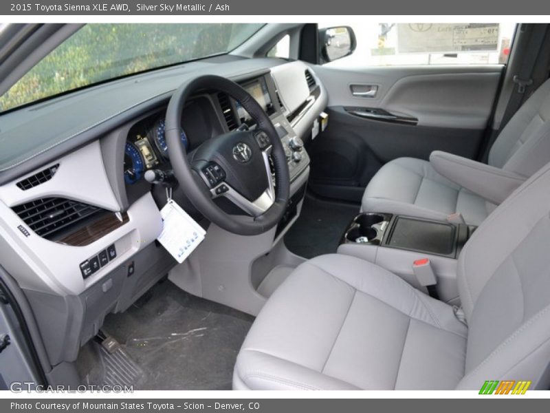 Silver Sky Metallic / Ash 2015 Toyota Sienna XLE AWD
